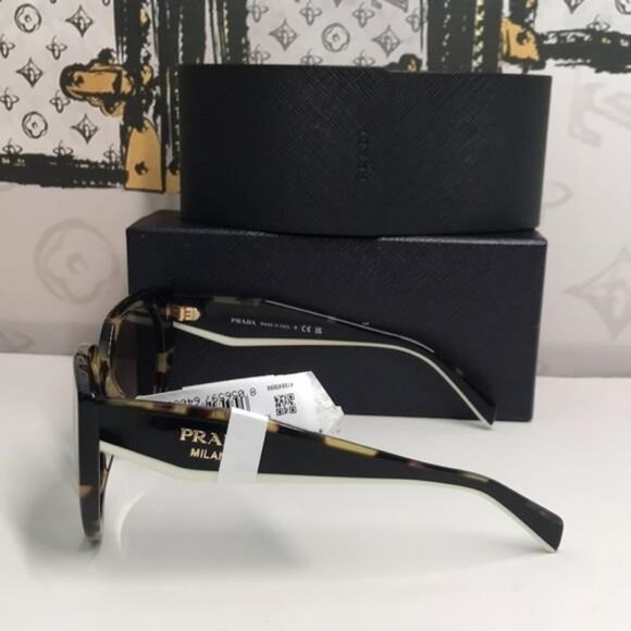 New Authentic Prada Cat Eye Sunglasses PR 14WS – Tortoise & Powder Frame - Picture 10 of 13